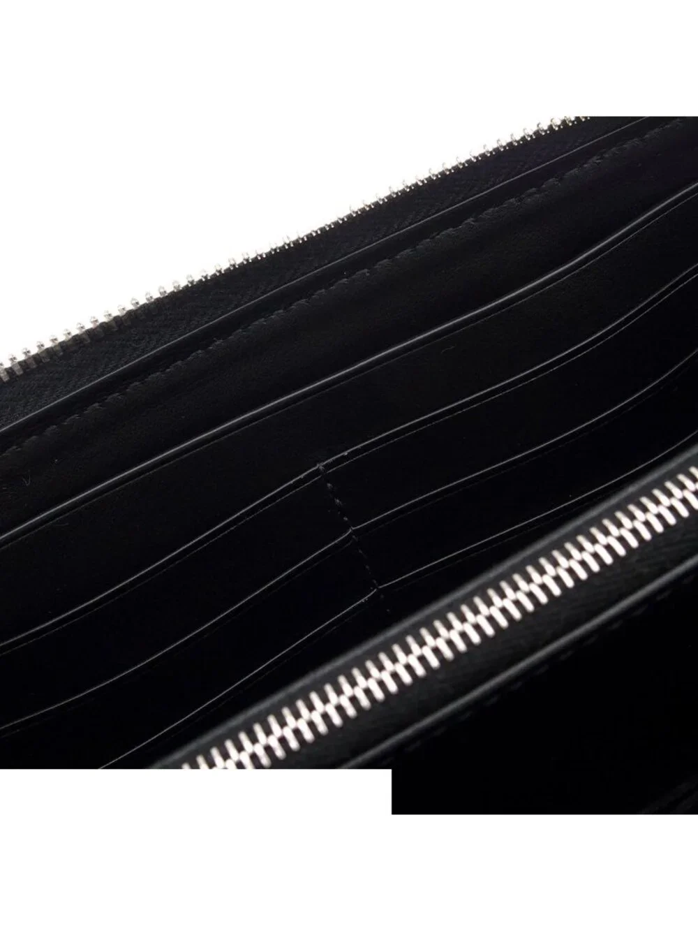 Bottega Veneta Maxi Intrecciato Cassette Zip Around Wallet Black Leather